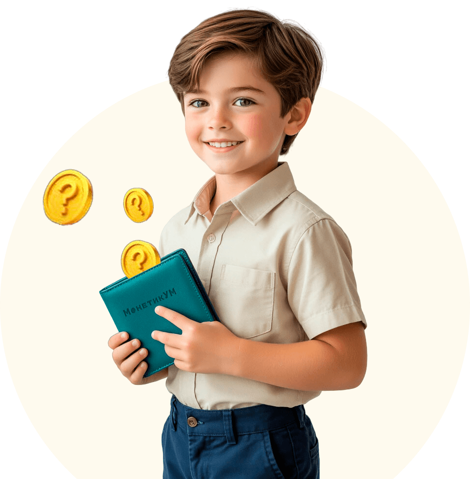 Мальчик с кошельком МОНЕТИКУМ