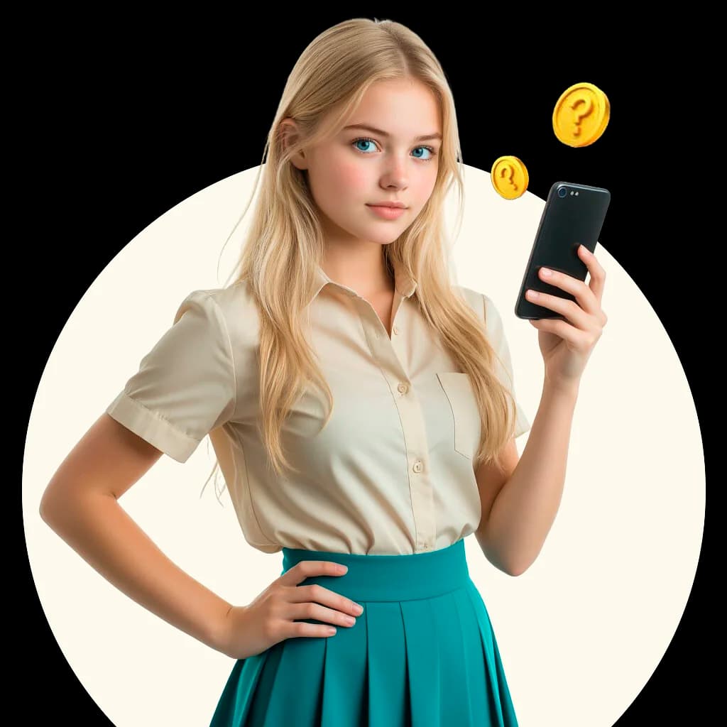 девочка с телефоном